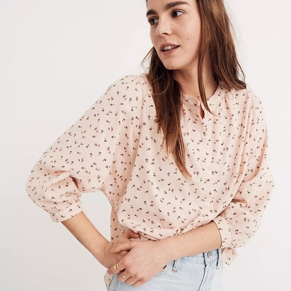 Madewell Peasant Top in Delicate Floral (XXS) - Picture 2 of 10